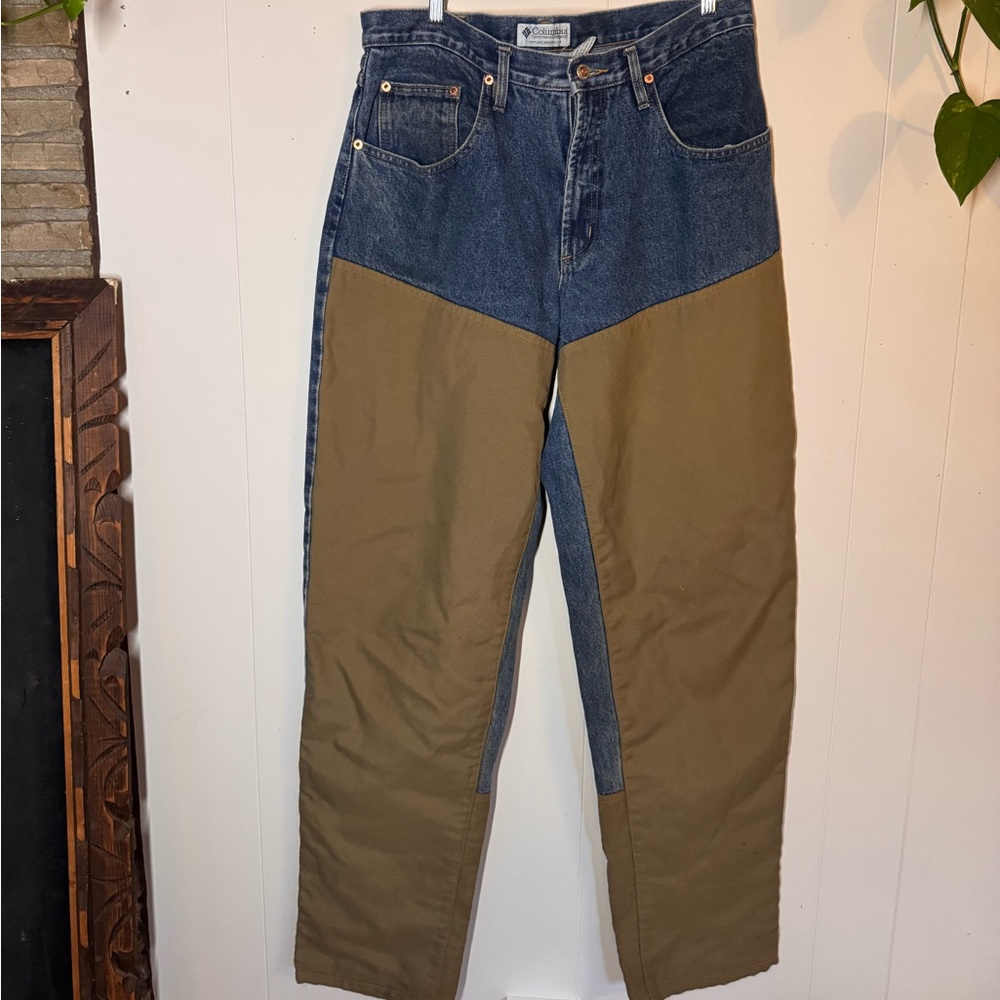 Columbia Men's Two-Tone Blue and Tan Relaxed Jeans